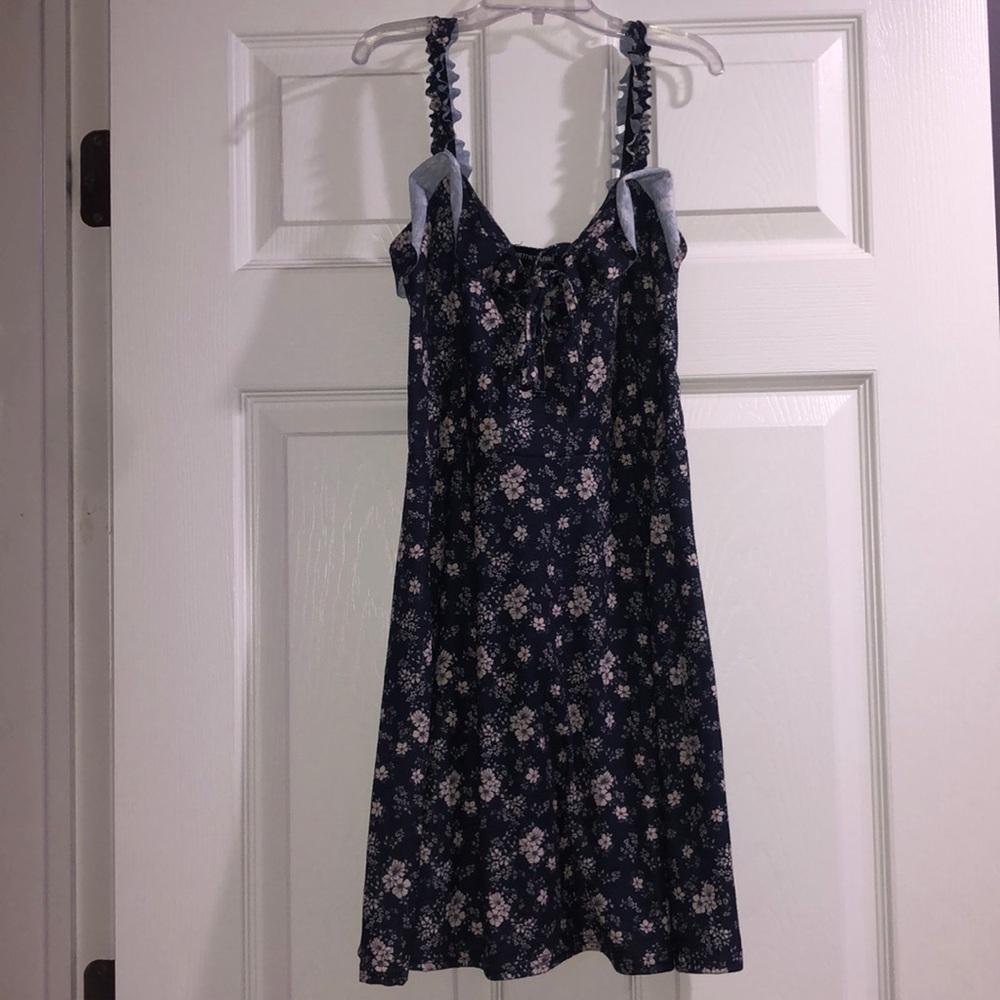 Navy Floral Skater Dress